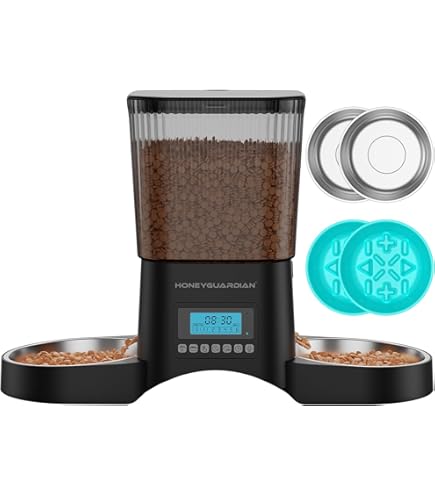 Amazon | 【2種類のゴハンが出せる】 MOFMORE 自動給餌器 猫 2匹 多頭